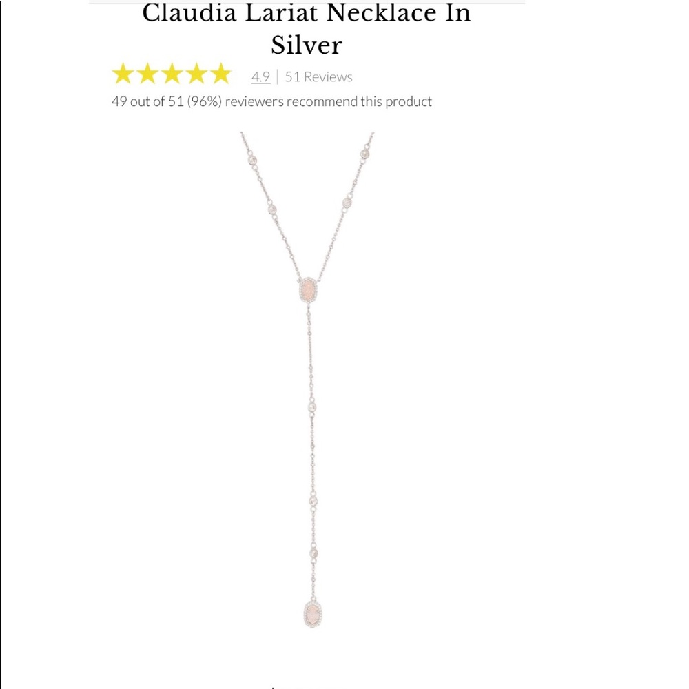 Kendra Scott Claudia lariat necklace in silver